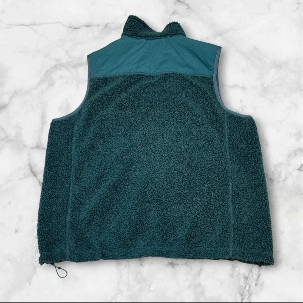 LL Bean Men's Bean's Sherpa Vest Full Zipper Green Size XXL‎